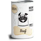 Paka Zwierzaka Pepe Beef 99% Aliments humides au bœuf pour chiens 6x400 g