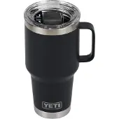Yeti Rambler Travel Mug 30oz Stronghold Lid, Black, tasse de voyage isotherme avec couvercle, 887 ml
