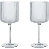 Ferm Living Ripple Verres à Vin Rouge - Ensemble de 2 Clear