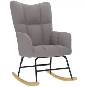 vidaXL Chaise à bascule Taupe Tissu