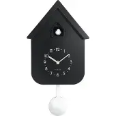 Nextime Horloge murale Twitter avec pendule, vert olive/lavande, sons de la nature