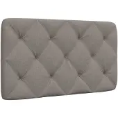 vidaXL Coussin de tête de lit Taupe 90 cm Tissu