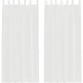 vidaXL Voile Rideaux avec passants 2 pcs. Blanc 140x245 cm