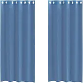 vidaXL Voile Rideaux avec illets 2 pcs. Bleu roi