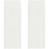 vidaXL Voile Rideaux avec poches pour tringles 2 pcs. Blanc
