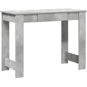 vidaXL Bureau gris béton 100x45x75 cm Bois composite
