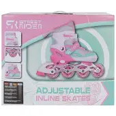 Coppens Patins à roues alignées pour enfants Skeelers Rose Pastel/Vert (Taille 37-40)
