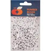 Colorations - Perles de chiffres rondes, 500pcs.