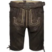 Krüger Collection Pantalon folklorique 'Roger' marron / jaune