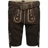Krüger Collection Pantalon folklorique 'Calle' brun foncé / jaune