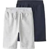 TWO SOON Pantalon bleu marine / gris chiné