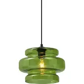 QAZQA Suspension rétro noire avec verre vert - Denise