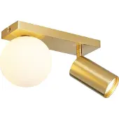 QAZQA Plafonnier moderne en laiton 2 lumières inclinable - Lesly