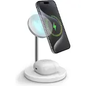 SBS Station de recharge sans fil Qi2 2‑en‑1 pour smartphones