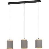 Eglo Suspension Albariza noir 3 flammes