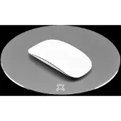 Xtrememac Round Aluminum Mouse Pad Grey, Tapis de souris, Gris