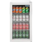 Polar Réfrigérateur à canettes porte vitrée blanc 88 litres | 82,5x43x48cm
