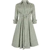 Apricot Robe vert / blanc