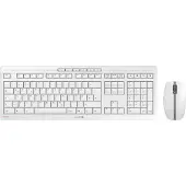 Cherry STREAM DESKTOP RECHARGE - Ensemble clavier et souris - sans fil - 2,4 GHz - QWERTY - US avec symbole Euro - interrupteur à clé : SX - Pale Gray