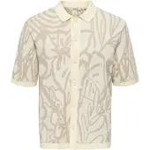 Only & Sons Vestes en maille 'ONSKimo' beige foncé / blanc cassé