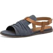 Tamaris Sandales bleu denim / cognac