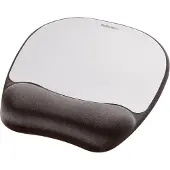 Fellowes Tapis de souris avec repose-poignets, avec mousse à mémoire de forme, noir/argenté