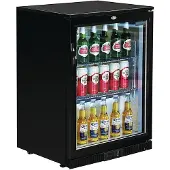 Polar Réfrigérateur de bar , série G, 138 litres - porte à charnières verrouillable, refroidissement par ventilation et éclairage LED
