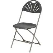 HorecaTraders Chaise pliante Globe | Polypropylène | Anthracite | 10 pièces