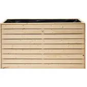 Westmann Asket XL : Plate-bande surélevée de jardin en bois, sans fond, dimensions 160 x 70 cm