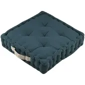 Stof Epais Coussin De Sol En Coton Uni Cobalt