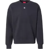HUGO Sweat-shirt 'Dettil' noir / blanc