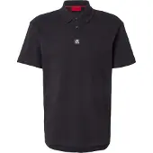 HUGO Polo en coton interlock avec logo revisité