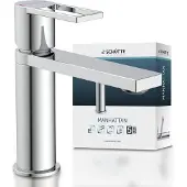 Schutte Robinet salle de bain MANHATTAN Robinet de lavabo chromé Mitigeur 33010