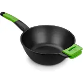 BRA Prior, Rond, Wok/casserole, Noir, Vert, Teflon Classic, Prior, Aluminium