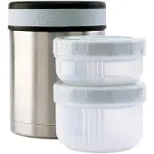 Laken Food And Cover 1l Thermal Bottle Clair,Argenté