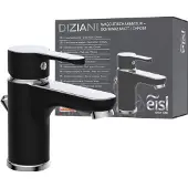 Eisl Robinet salle de bain DIZIANI Robinet de lavabo noir mat chromé Mitigeur NI075DINBCR