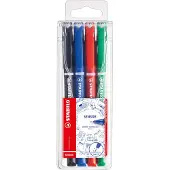 Stabilo SENSOR TECHNO FREE YOUR MIND 4 ST(ZW/BL/GR/RD)