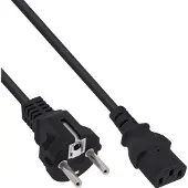 InLine cordon d'alimentation (1.50 m), Câble d'alimentation, Noir