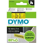 Dymo 45018 (S0720580) - (12 mm) - Noir sur jaune - Ruban