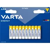 Varta Pack de 10 piles alcalines Energy AAA -LR03- 1.5V