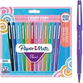 Paper Mate Flair Candy Pop Multicolor Capped Gel Medium Tip Pen 12 Units Multicolore Enfants