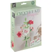 GrafiX Green Bouquet de fleurs au crochet 6 roses