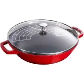 Staub Poêle wok , 30 cm, 4,4 L rouge