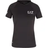 EA7 pour femme. 8NTT70_TJEMZ T-shirt de sport noir (XXL), Multisport, Polyamide, Manche courte