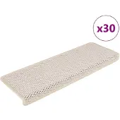 vidaXL Tapis d'escalier autocollants 30 pcs 65x21x4 cm Berber