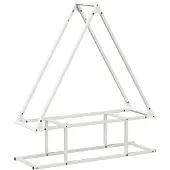 vidaXL Étagère à bois de chauffage Blanc 80x25x90 cm Acier laminé à froid