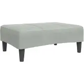 vidaXL Repose-pied gris clair 77x55x31 cm velours