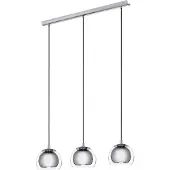 Eglo 94593 Rocamar Lampe à suspendre acier chrome verre clair