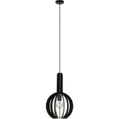 Eglo Lampe à suspension en bois noir Velasco Ø 31 cm