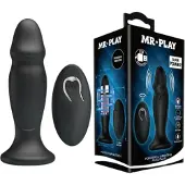 Mr. Play - plug anal vibrant télécommandé rechargeable - silicone noir